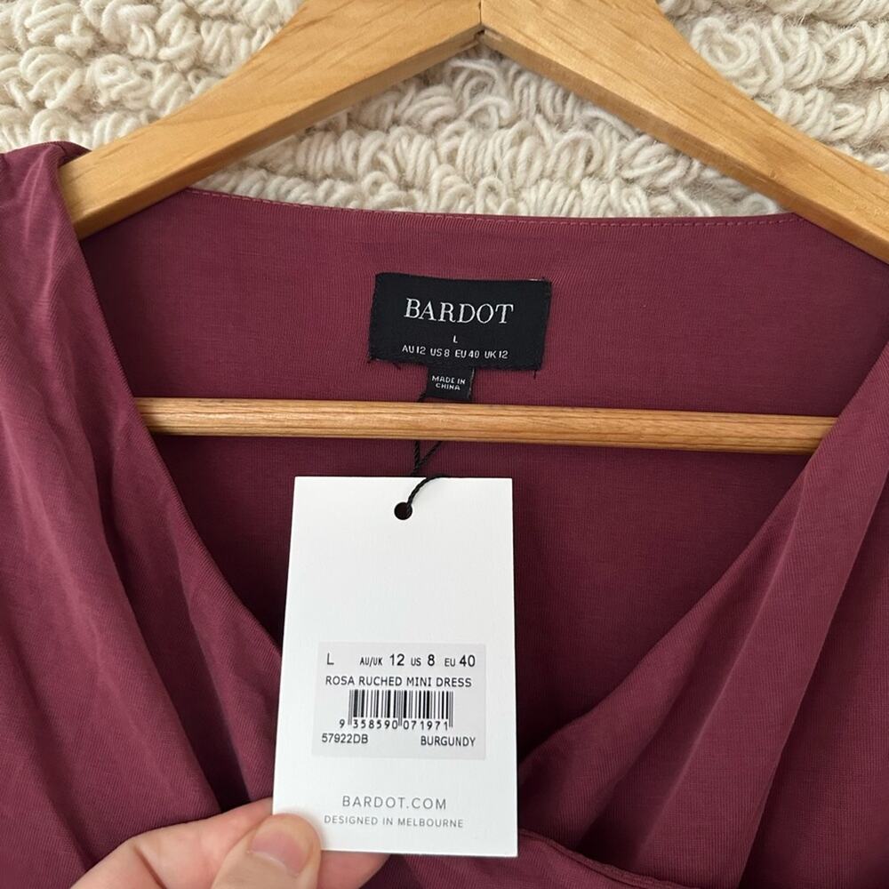 Bardot Rosa Ruched Mini Dress NWT - Picture 3 of 8